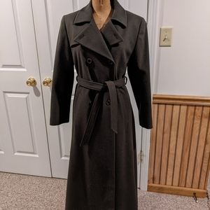 Harve Benard Wool Maxi Coat - Army Green